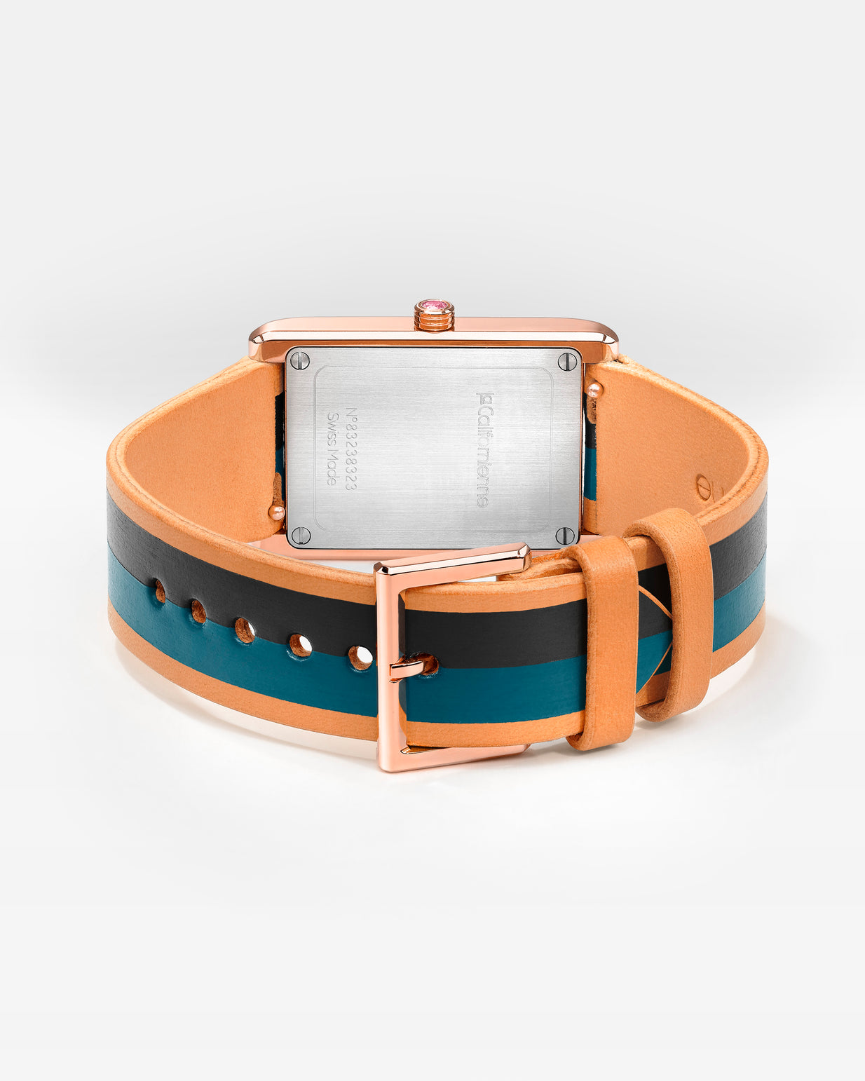 Daybreak — DB-01 Galaxy in Rose Gold — Teal Shell Rosette / Galaxy