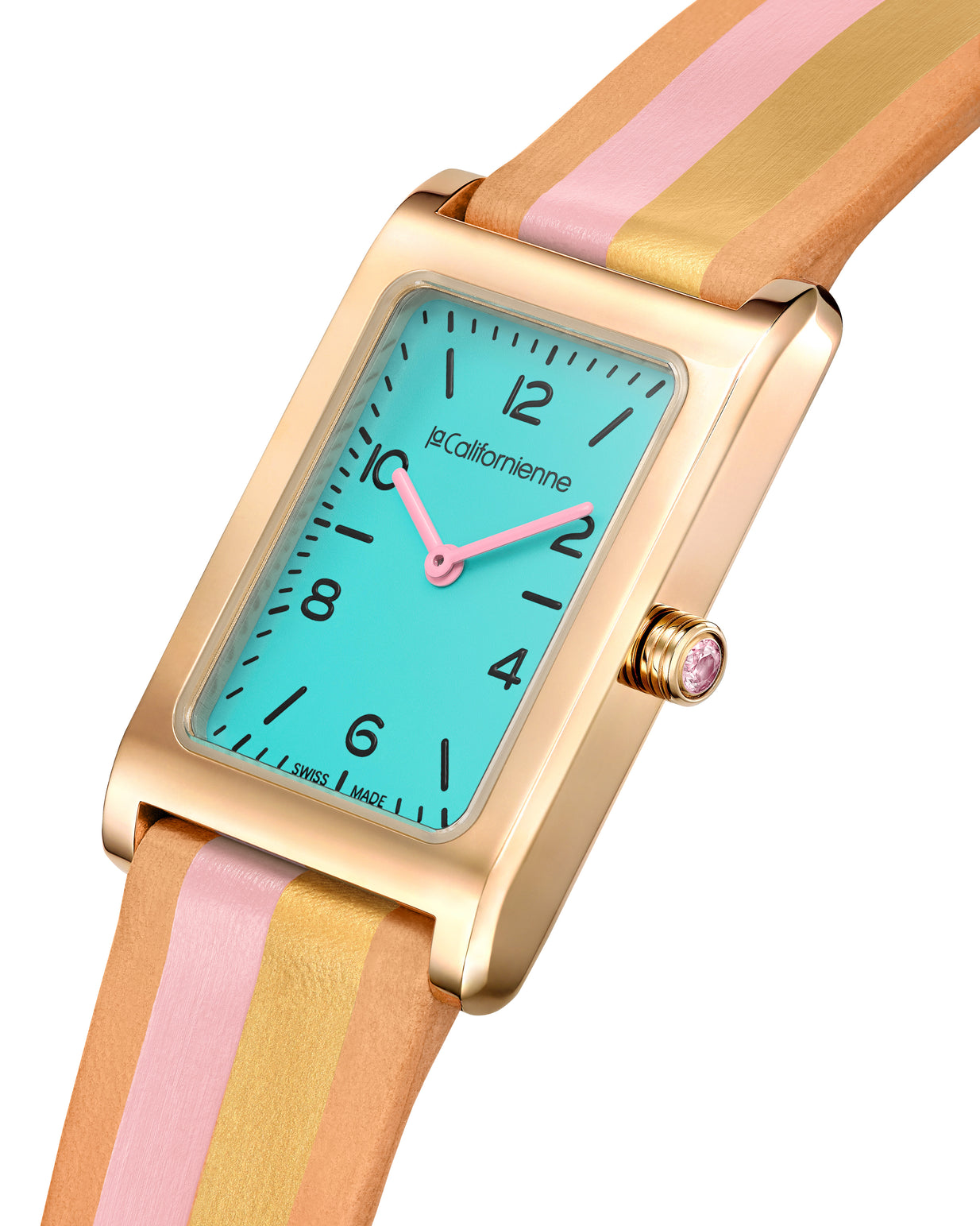 Daybreak — DB-02 Sunset in Yellow Gold Plated— Mint Black Flamingo / Sunset