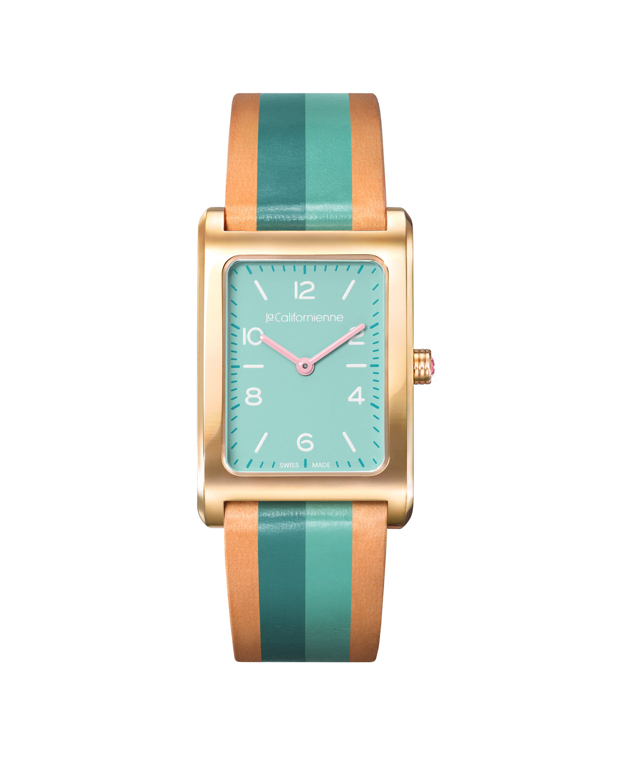 Daybreak — DB-04 Amazonite in Yellow Gold Plated — Light Aqua Blanc Flamingo / Amazonite