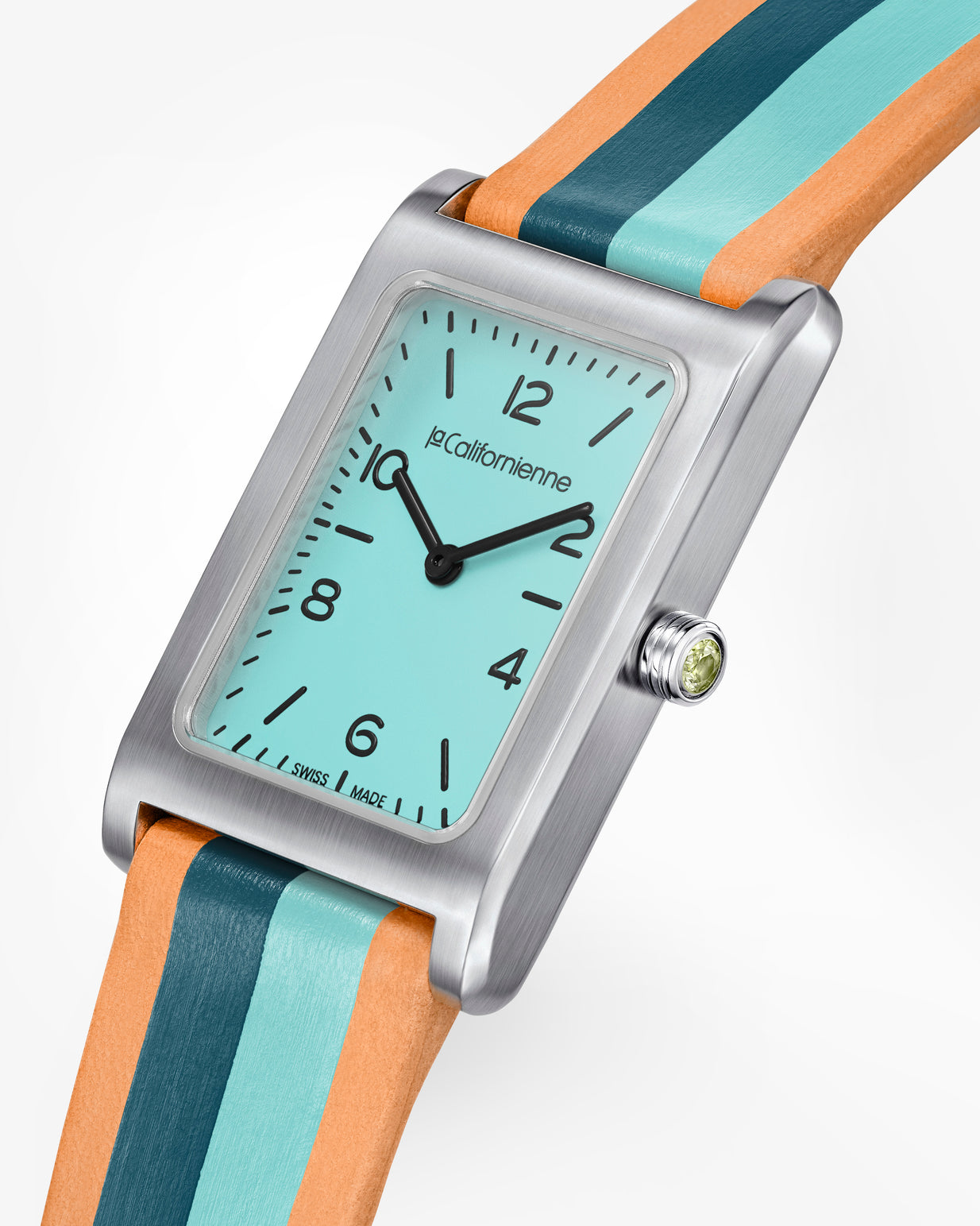 Daybreak — DB-12 Aquatique in Brushed Steel — Mint Black Black / Aquatique