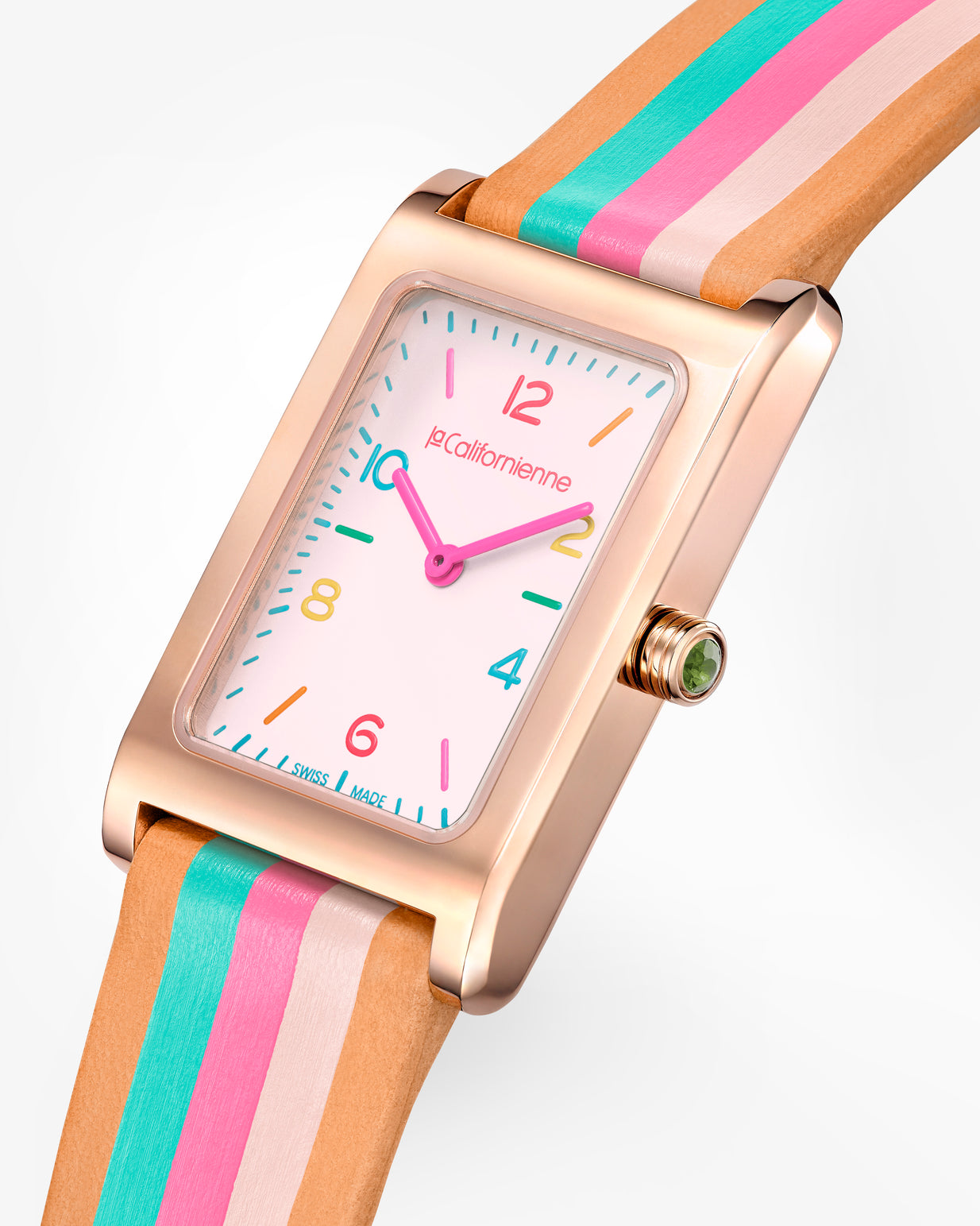 Daybreak — DB-08 Tourmaline in Rose Gold — Pastel Rainbow / Tourmaline