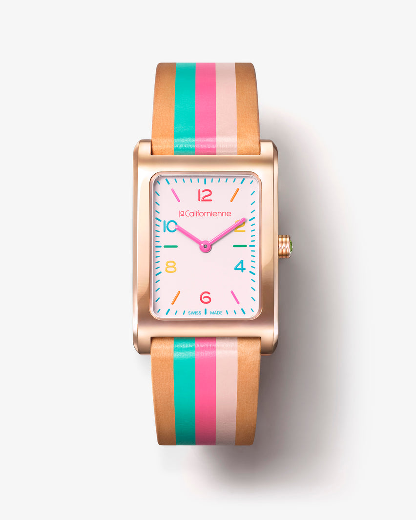 Daybreak — DB-08 Tourmaline in Rose Gold — Pastel Rainbow / Tourmaline