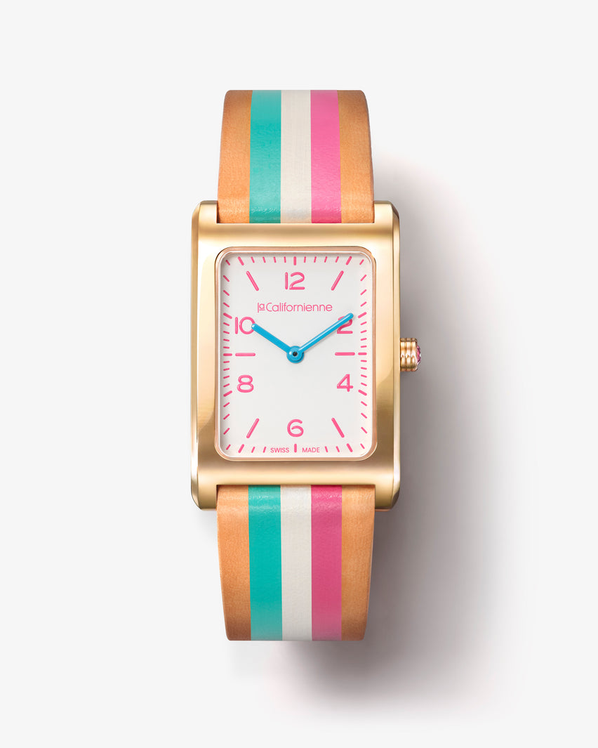 Daybreak — DB-07 Razzleberry in Yellow Gold — Blanc Pink Aqua / Razzleberry